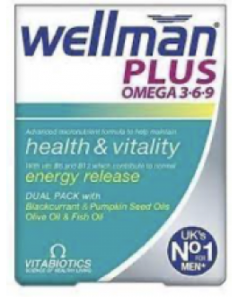 VITABIOTICS WELLMAN PLUS OMEGA 3-6-9 X56