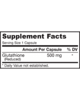 JARROW FORMULAS GLUTATHIONE REDUCED 500MG X60 VEGGIE CAPS