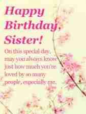Sister Birthday Card