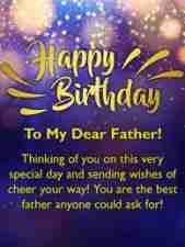 Dear Dad Birthday Card